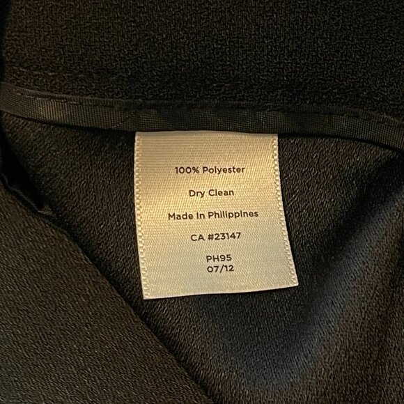 Talbots Hollywood Black High Waist Straight Leg Office Pants Trousers Size 10 - Picture 11 of 14